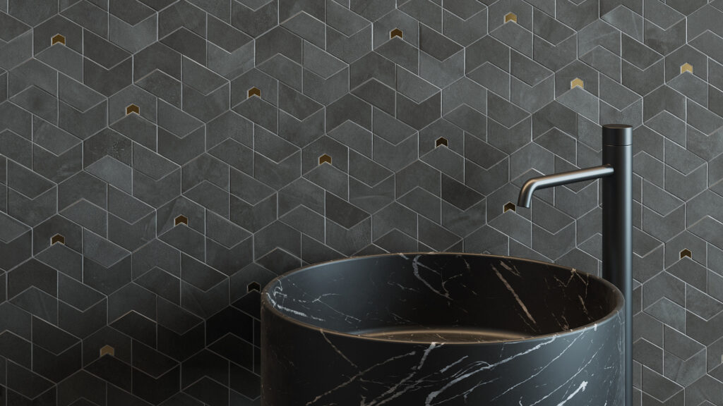 ITALON_Continuum_Resine Black 80x160 - Mosaico Jewel 38,2x31,1_AMB 10_P3 copia